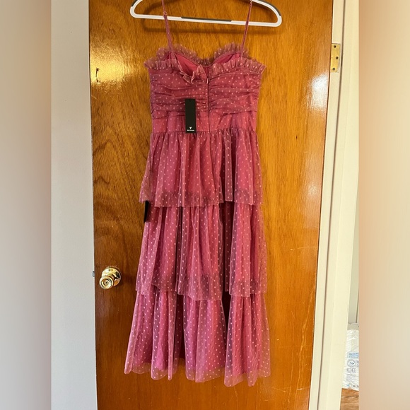 NWT - Lulus Mauve tiered Midi dress - Picture 2 of 6